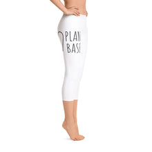 Crave the Day - Plant Based Love Heart: White Ladies Tight Capri Leggings