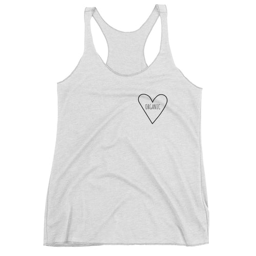 Love Organic Heart: White Tank Top