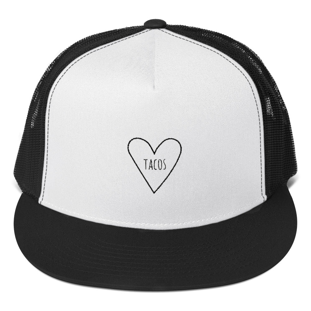 Crave the Day - Love Tacos Heart: Five Panel Trucker Cap Hat