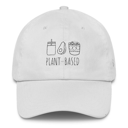 Crave the Day - Plant Based Icons: Classic Dad Cap Hat White