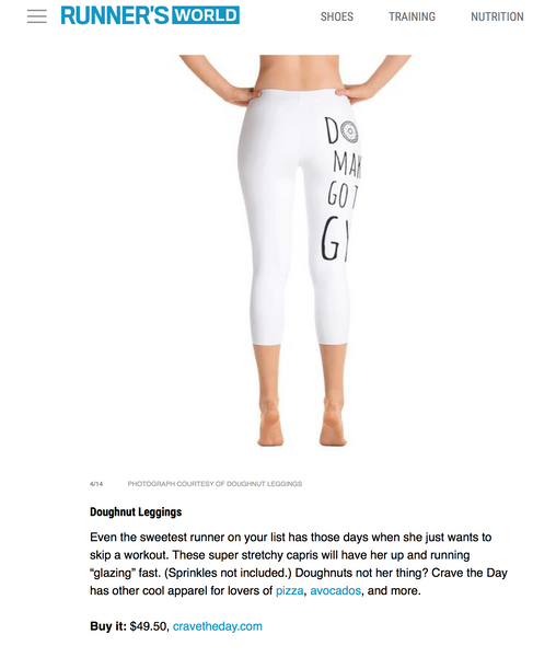 Crave the Day Featured in Runner's World: Donut Leggings