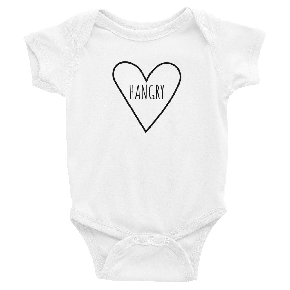 Love Hangry - Kids Infant Short Sleeve Bodysuit White