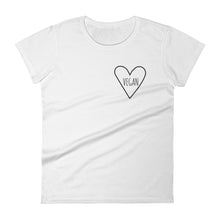 Love Vegan Heart: White Ladies T-Shirt