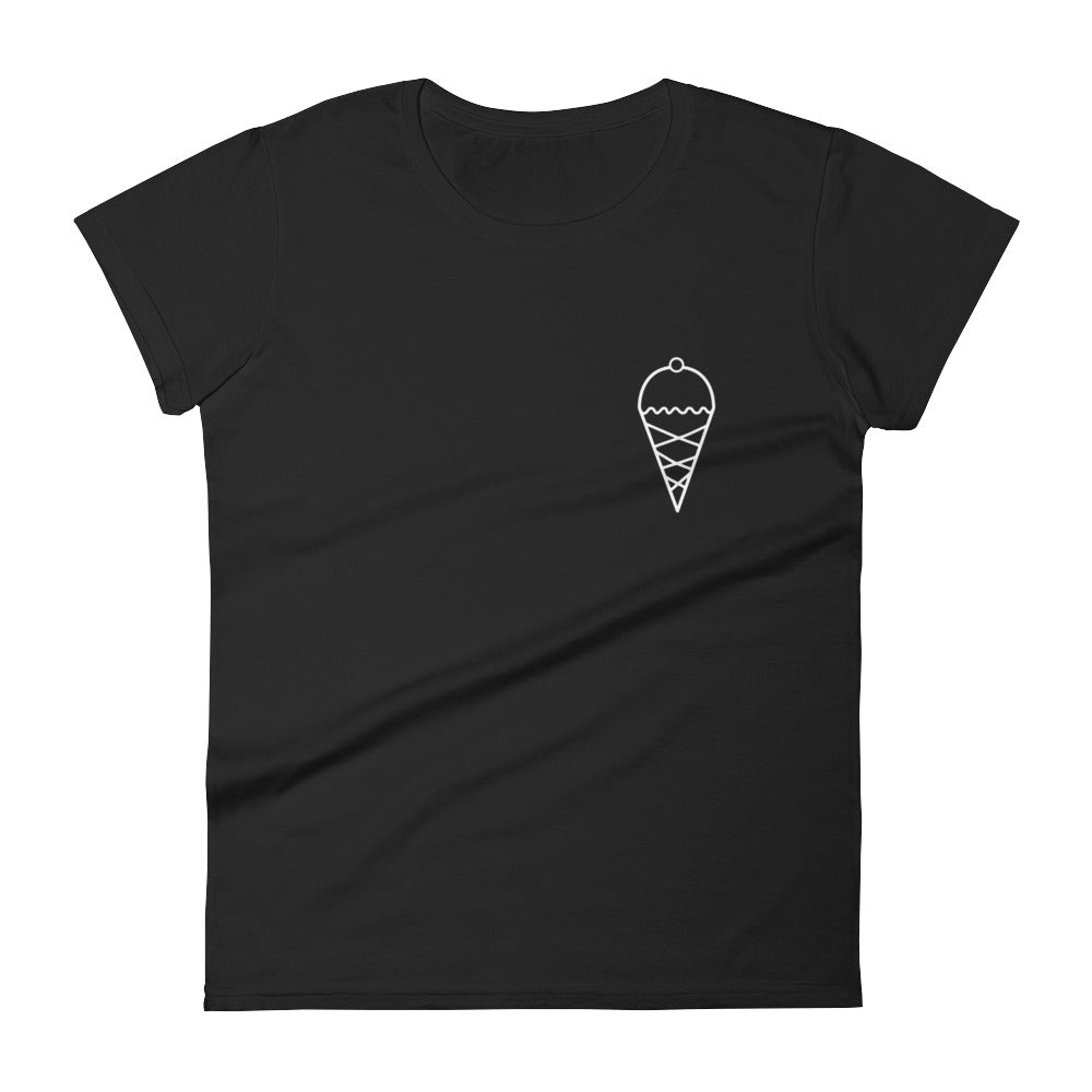 Ice Cream: Black Ladies T-Shirt