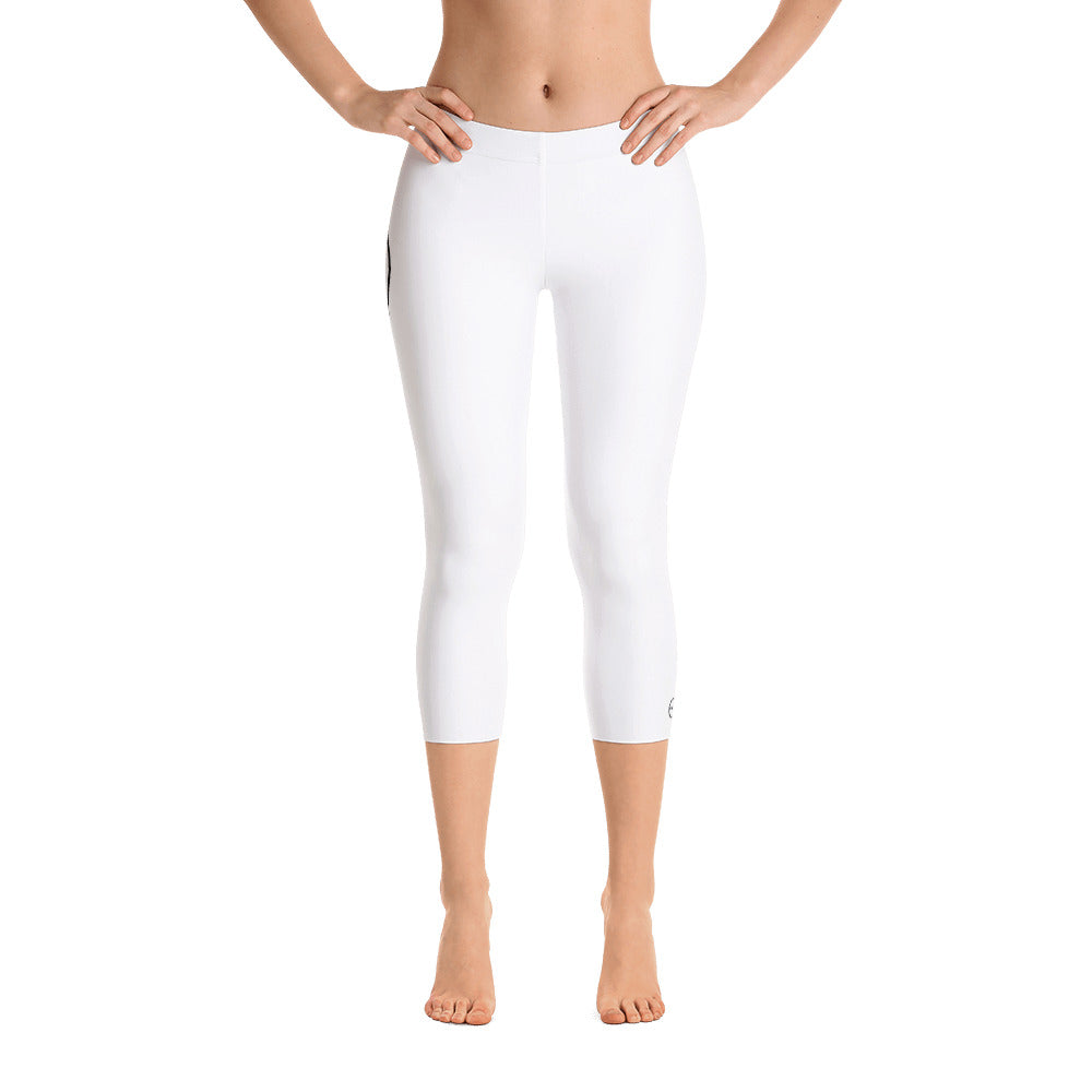 Crave the Day - I Want Cotton Candy: White Ladies Capri Tight