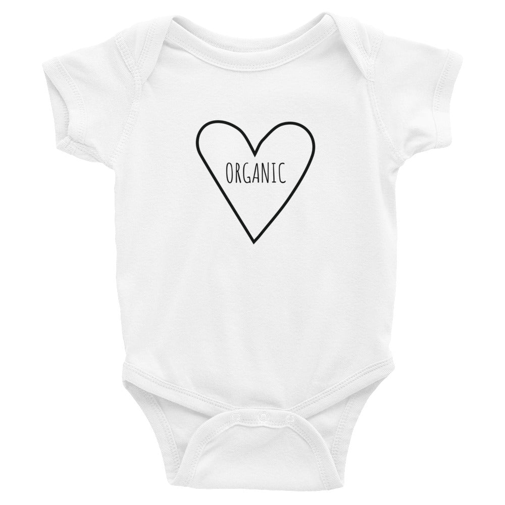 Love Organic - Kids Infant Short Sleeve Bodysuit White