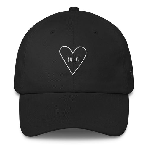 Love Tacos Heart: Classic Dad Cap Hat Black