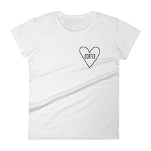 Love Coffee Cold Brew Heart: White Ladies T-Shirt