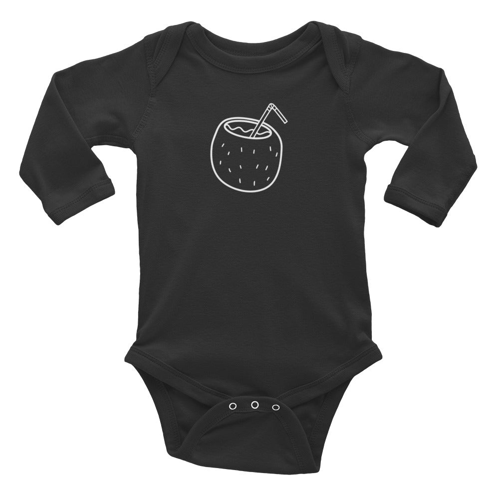Little Coconut - Kids Infant Long Sleeve Bodysuit Black
