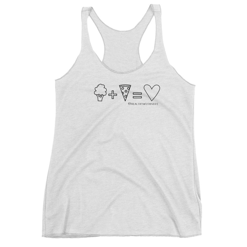 Cauliflower Pizza Love with @healthywithnedi: White Ladies Tank Top LIMITED EDITION