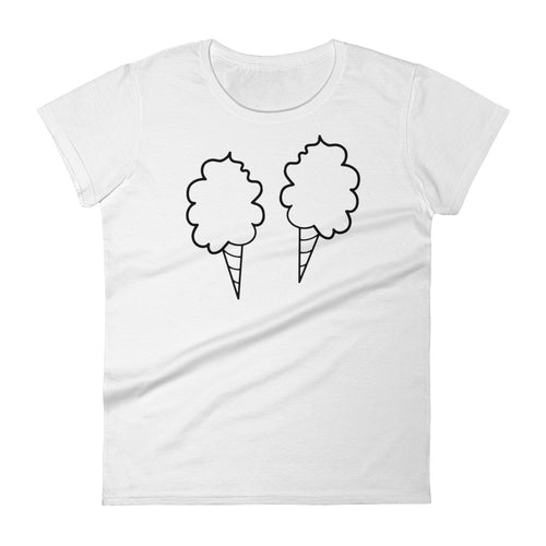 Cotton Candy: White Ladies T-Shirt
