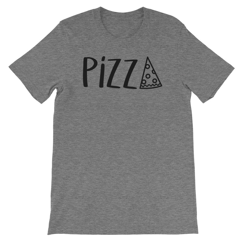 Pizza: Deep Heather Grey Men's T-Shirt