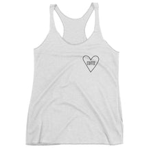 Love Coffee Cold Brew Heart: White Ladies Tank Top