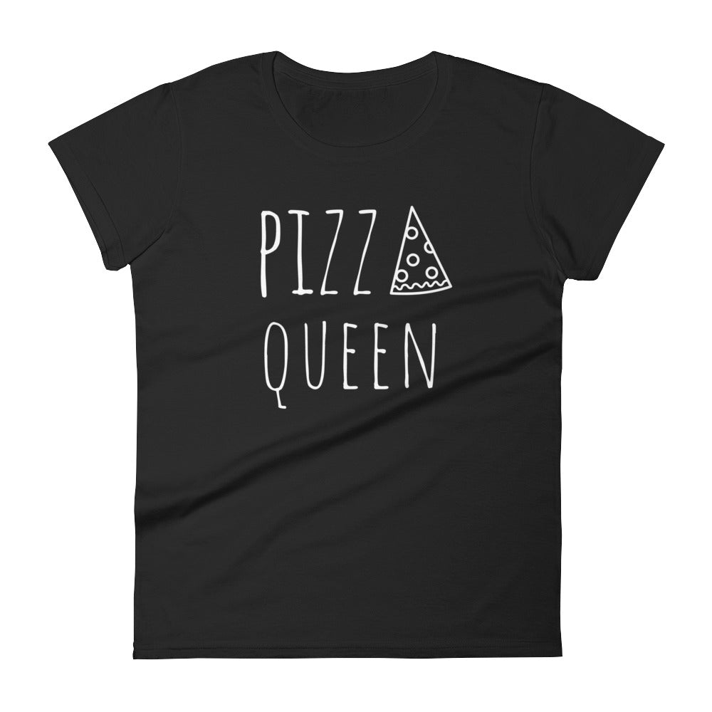 PIZZA QUEEN: Black Ladies T-Shirt