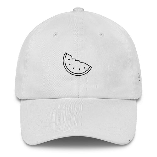 Crave the Day - Watermelon: Classic Dad Cap Hat White