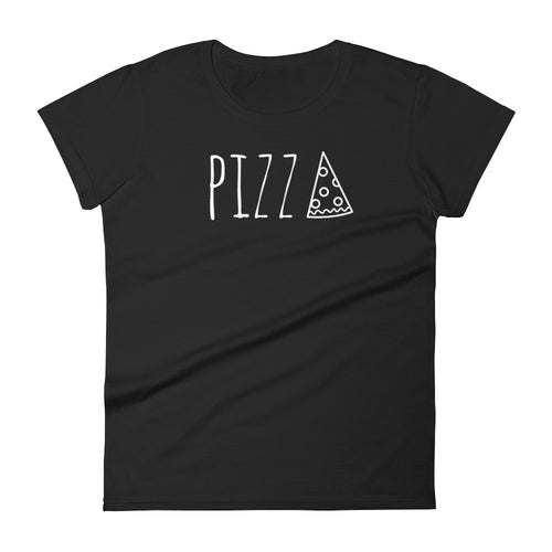 Pizza: Black Ladies T-Shirt