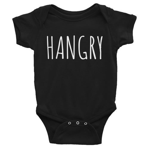 HANGRY - Kids Infant Short Sleeve Bodysuit Black
